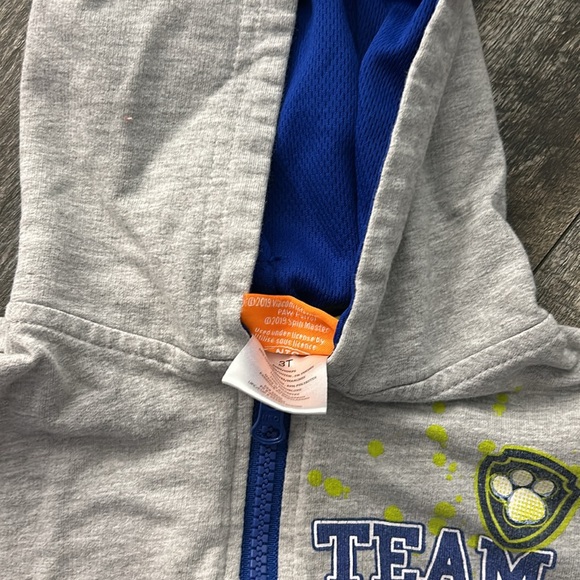2/$10 3t paw patrol team  zipup hoodie rubble chase Marshall  nick jr - Picture 2 of 7